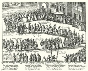 Wedding Procession of Frederick V, Elector Palatine, and Elizabeth Stuart, Daughter of King James I of England, London, 1613